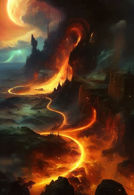 best quality, masterpiece, painting, concept art,  ((((High angle From avove, camera from above, Bird's-eye view, aerial shot view)))), In the heart of the absurdes,land of alien flies, a giant black hole,organic,abomination,toxicity,mutation,pus,dense fog,atmospheric haze,cloud, silicon flora, liquid, ligaments, connections, biological, biomechanical,  light particles, rainy, twisted architecture intricate detail, surreal masterpiece of contrast, blending the energy of  fantasy  with the scifi aesthetic,mix of science fiction and fantasy,deadly void,swirling,attraction,interaction,low gravity,scifi dark fantasy,vibrant colors,dramatic,tragic,melancholy,dark dream,cosmic horror,alienscape,dreamscape,otherworldy,weird,slowly drown,cursed paradise,professional,perfection,visually stunning,mesmerizing,disturbing,mystical touch,highly detailed, intricate,painted in high resolution,close-up,  primary colors,acid bleeding deep colors, no gradients, illustration,ferrotype,grisaille,scenery, ((no humans)),
 composition explores the boundaries of reality, creating a visually arresting scene that defies conventional norms, Dive into the eerie and thought-provoking atmosphere as the surreal narrative unfolds in this captivating and unsettling artwork,epic scale
<lora:John Harris Style:0.8> John Harris Style page,Arik roper,Ben Templesmith,Tsutomu Nihei,Henry Fuseli