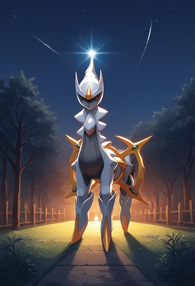 BREAK Score_9, Score_8_up, Score_7_up, source anime, arceus, 1girl, full body, night,