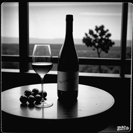 kata_bd vintage photograph monochrome of fruit and wine on top of a table  damage  black_white <lora:knives_and_time:1>  <lora:pytorch_lora_weights:1>