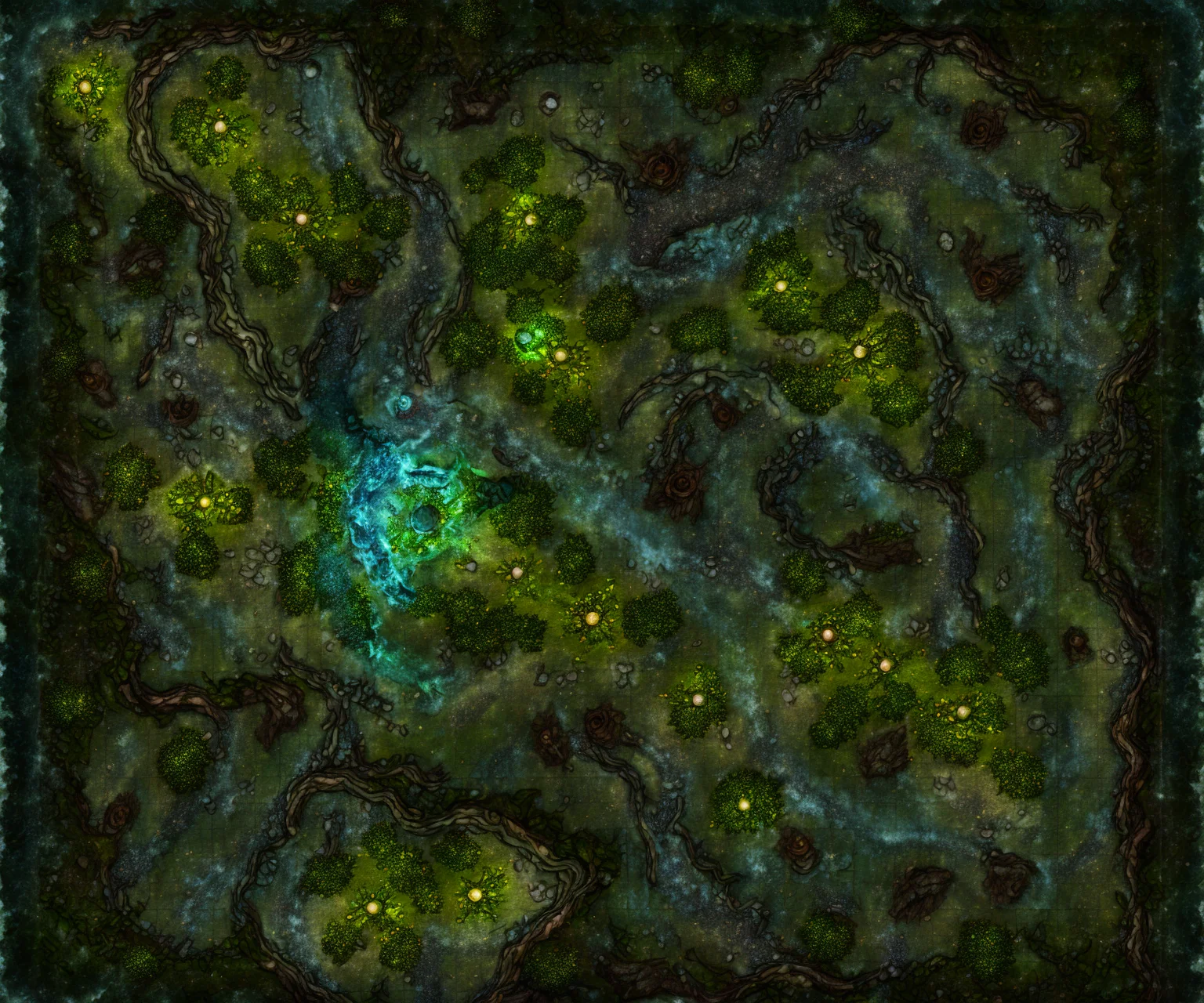 battlemap outdoor enchanted fey grove