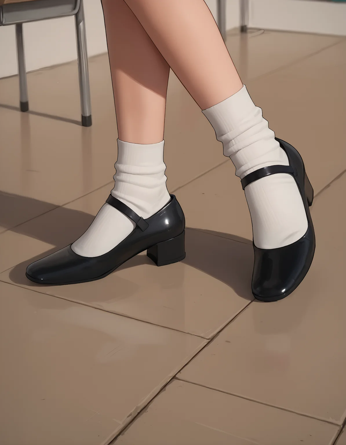 score_9, score_8_up, score_7_up, score_6_up, source_anime,
1girl,
(byf4r shoes),
(from side:0.8),
feet only, tiptoe, close-up of feet,
feet apart,
pigeon toed,
standing,
classroom,
embedding:zPDXLrl ,
embedding:zPDXL2 ,