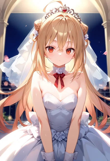 score_9, score_8_up, score_7_up, source_anime, uncensored,
1girl, solo, terakomari, hair bun, red eyes, wedding dress,
<lora:naipf:0.8>, <lora:Terakomari_Gandesblood:0.7>