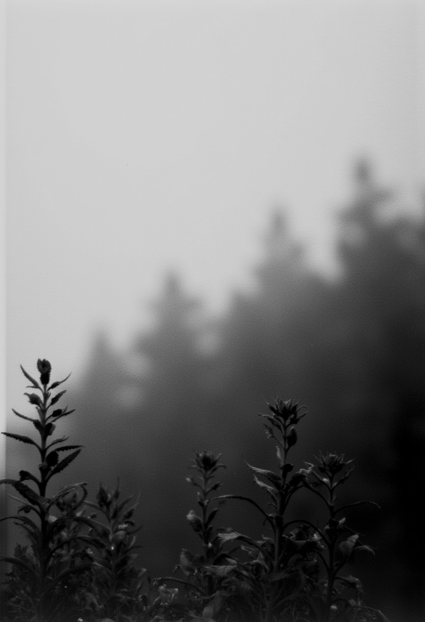 KB_AgfaCA20_FLUX, instagram photo a foggy mountain, lord of the ring-style,  film grain, soft shadow