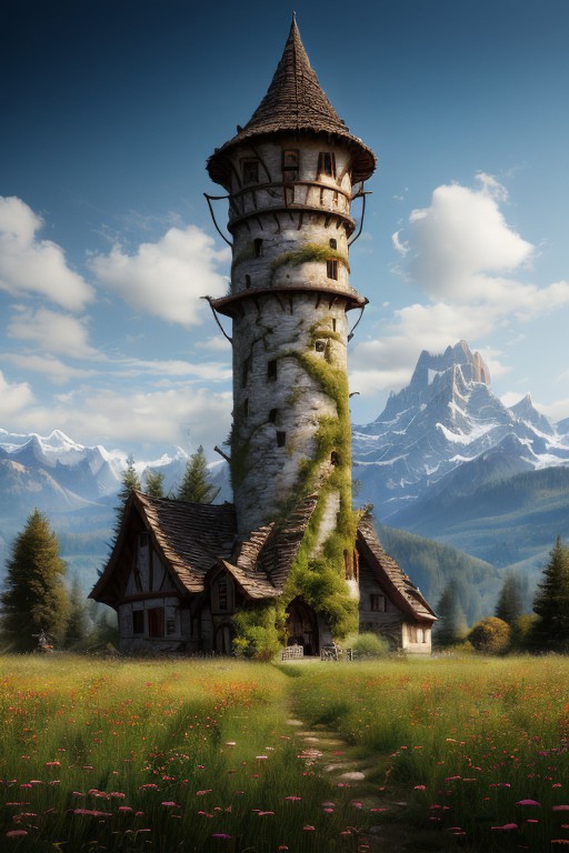 realistic analog photo, award winning photo, 
fantfa, background, mountain, trees, foreground, field, house, farm, farmland, witow, a wizard tower, blue sky
high-quality, crisp, sharp, professional-grade, high-resolution, fine detail, accurate colors, low noise, fast shutter speed, wide dynamic range, precise focus, RAW, highres, 8k, uhd, High Dynamic Range, tonemapping, crisp details,