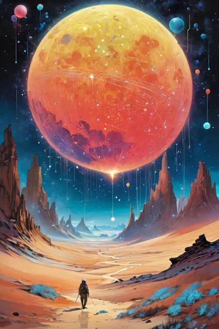 Landscape,Landscape creator,portal \(object\)to other world, Dunes of pulsing synth-coral tundra with neon permafrost circuits, constellations rearranging into DNA helixes, Carpets of glowing dandelion spores forming constellations, years lasting minutes with hyper-evolution, rain that evaporates before landing, leaving scent-auras, Art painting by Amano and Justin Gerard , featured on Ashley Wood,,
<lora:extremely_detailed:0.7> extremely detailed ,
<lora:add-detail-xl:0.7>,
<lora:softdigital2x2:0.15>,
<lora:EpicF4nta5yXL:0.3>,, Magic realism painting art style, surreal compositions, vibrant colors, blurs the line between reality and fantasy
