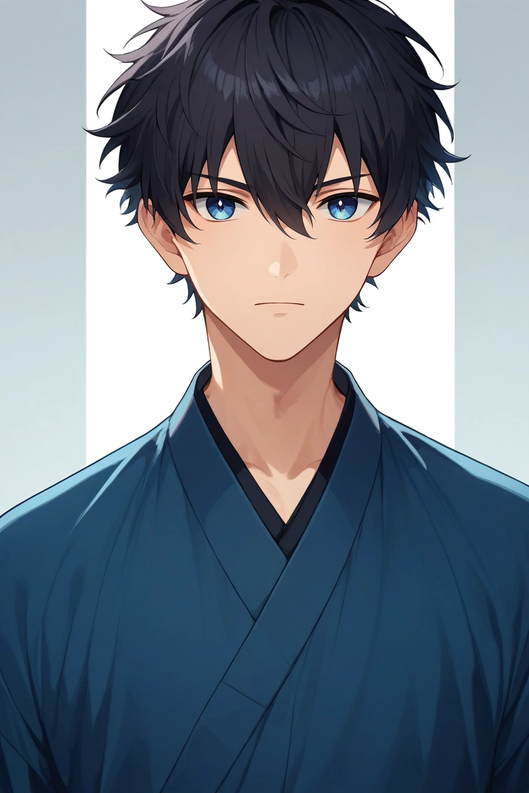 score_9, score_8_up, score_7_up, , rating_safe, , , looking at viewer, , 1boy, solo, male focus, <lora:miyamoto_iori_pony:0.78>, miyamoto_iori, black hair, blue eyes, short hair, bangs, hair between eyes, topknot, , , , <lora:sdxl_lightning_8step_lora:1>