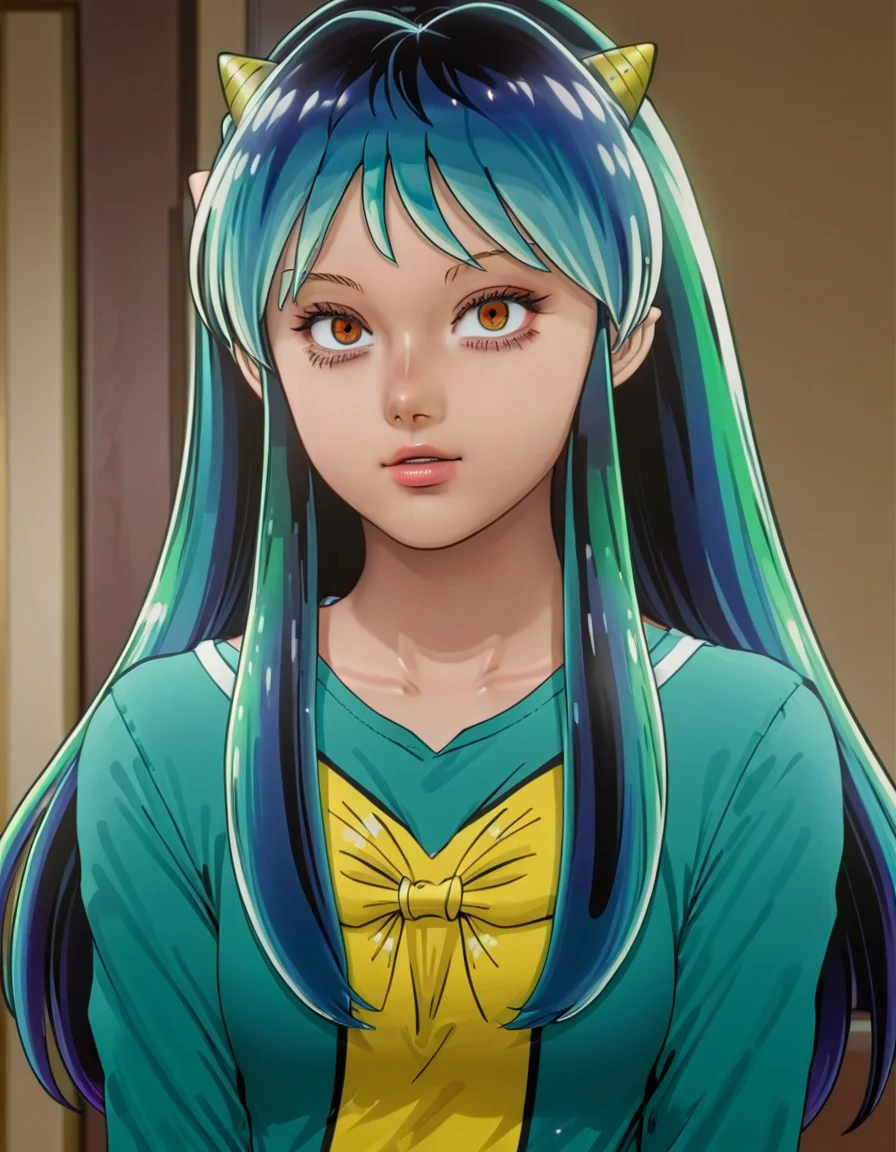 detailed realistic art of lum in casual clothing, pointy ears, (medium full shot) <lora:lum:1.04>