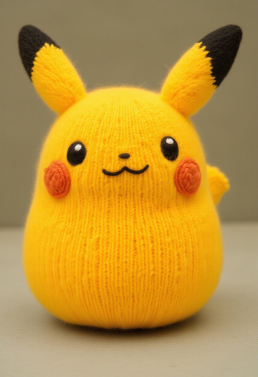 Pikachu, knitted style