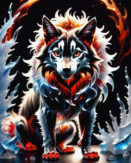 score_9, score_8_up, score_7_up, intricate details, rating_safe,
<lora:BioIceCrystalsPONY:1>, 1boy(made out of Jed-Blmicry, bioluminiscence, translucent,
feral furry, Hellhound,
full body, looking at the viewer, solo, smiling), detailed background, depth of field, subsurface scattering, 
<lora:ral-chrosc-clr:0.3>, ral-chrosc-clr,
<lora:xl_more_art-full_v1:0.3>,
<lora:add-detail-xl:0.3>