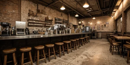 highly insanely detailed, masterpiece, top quality, best quality, highres, 4k, 8k, RAW photo, (very aesthetic, beautiful and aesthetic), post-apocalyptic coffee shop,empty tables,broken espresso machine,remnants of caffeine culture,
Engineer,
<lora:Engineer:0.5>,
1girl, solo,
street corner,âââ