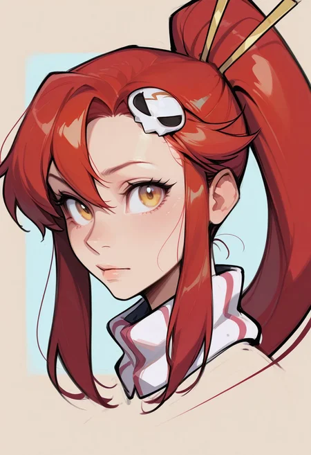 {{masterpiece,best quality,amazing quality,absurdres}}, {{flat shading, cel shading}},
BREAK
1girl, solo, simple background, portrait, upper body, looking at viewer, yoko littner