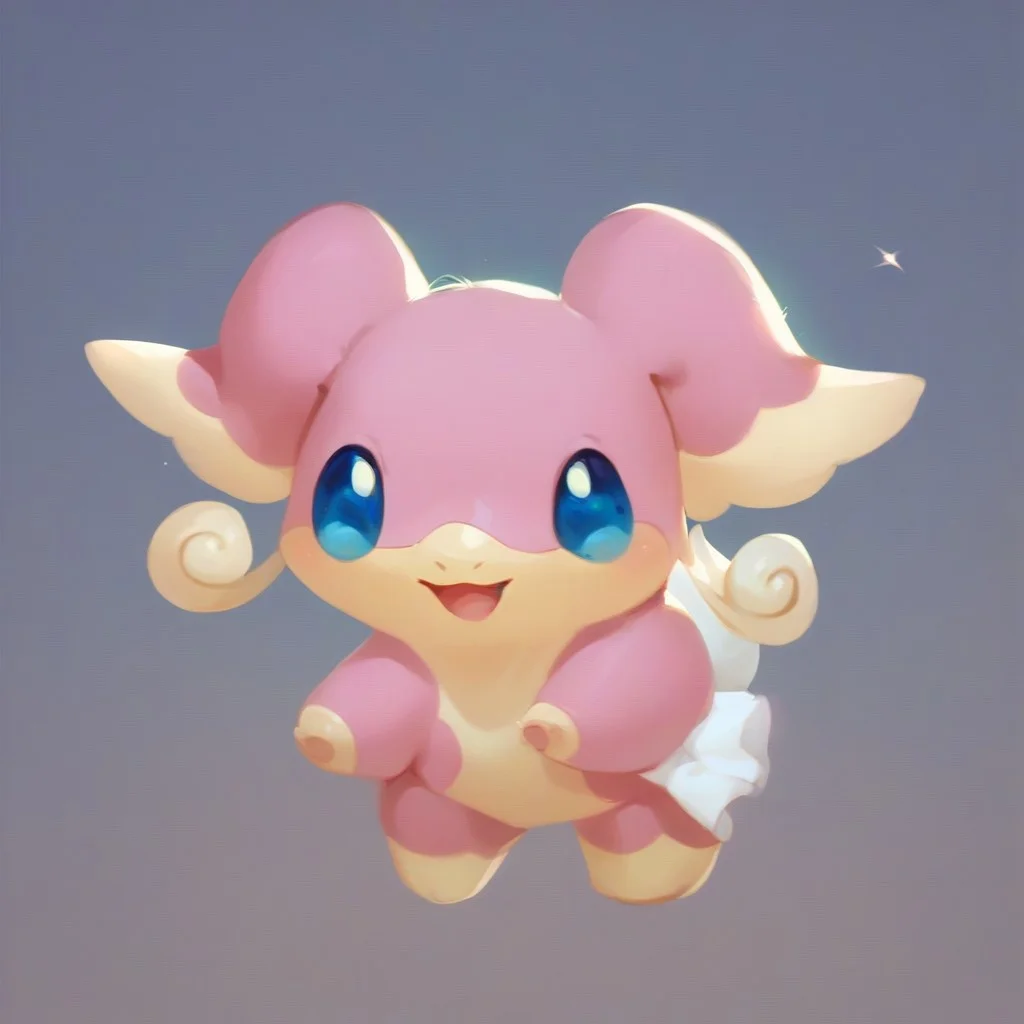 score_9, score_8_up, score_7_up ,audino, blue eyes, pink fur, two-tone fur, animal ears, pokemon (creature)