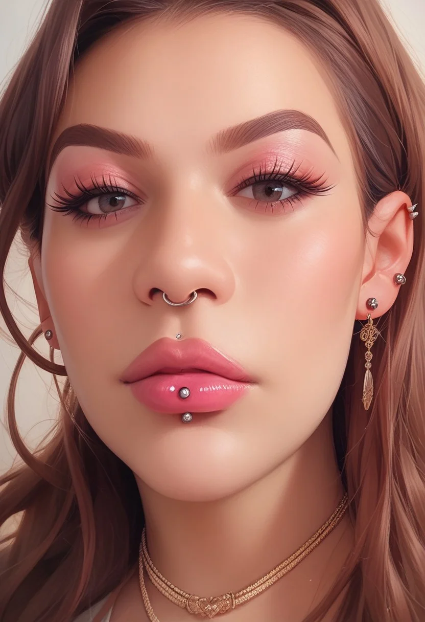 score_9, score_8_up, score_8,
AshleyPiercing, Ashley, Ashley Piercing, 1girl, solo, looking at viewer, brown hair, jewelry, necklace, lips, eyelashes, makeup, piercing, lipstick, portrait, close-up, realistic