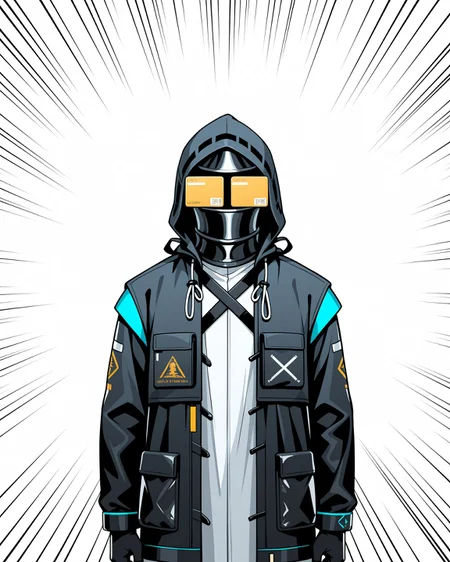 masterpiece, best quality, amazing quality, very aesthetic, absurdres, newest, general, (white background,:1.1) simple background, (negative space,:1.2)
1other, doctor \(arknights\), arknights, visor cap, covered face, black jacket, long sleeves, black gloves,
emphasis lines, credit card, arms at sides,
cowboy shot, upper body, (solo,:1.1) cardew, straight-on, covered eyes, <lora:cardew v2:1>