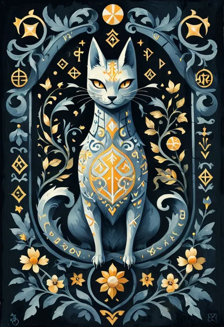 *snoo*
Rosina Wachtmeister,
Glowing Runes, Coat of Arms
daiton style, block print