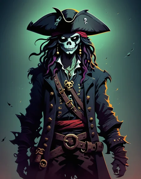 <lora:Shadow_Style_XL:0.8> shadow, 8K,, HD, gloomy colors, dark aura, horror, pirate, cartoon style, flat