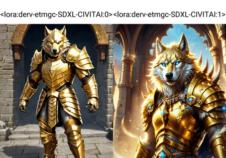wolf warrior, Golden Armor, Castle, derv-etmgc <lora:derv-etmgc-SDXL-CIVITAI:0>
