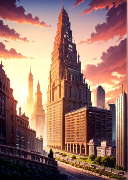 score_9, score_8_up, score_7_up,
<lora:Art_Deco_(Architecture)_(Pony)_(AD):1> Art Deco, scenery, architecture, monumental architecture, building, city, cityscape,
8K, In'ei, chiaroscuro, rim lighting, perfect depth of field shot, ray tracing, beautiful, subsurface scattering, idealized city, wide beautiful boulevards, busy city center, parks and manicured lawn areas, large parks, plazas, detailed fluffy anime clouds, skyscrapers, made out of limestone, art deco windows, photographic realism, art by Thomas Kinkade, soft lighting, soft shading,
BREAK zPDXL, zPDXLxxx, <lora:perfection style:1> <lora:sdxl_lightning_8step_lora:0.5> <lora:SDXLHighDetail_v5:1> <lora:RMSDXL_Creative:0.8> <lora:Pony_DetailV2.0:1> <lora:MeMaXL_V3:0.15> <lora:great_lighting:1>