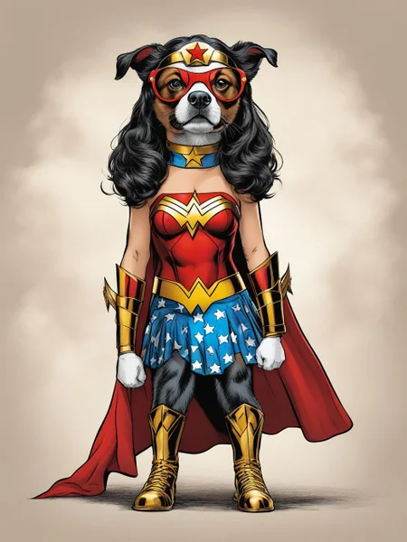 Wonderwoman HuWoof <lora:SDXL_HuWoof_LoRA:1>