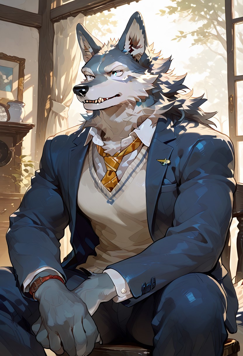 wolf, animal ears, furry, male, PG