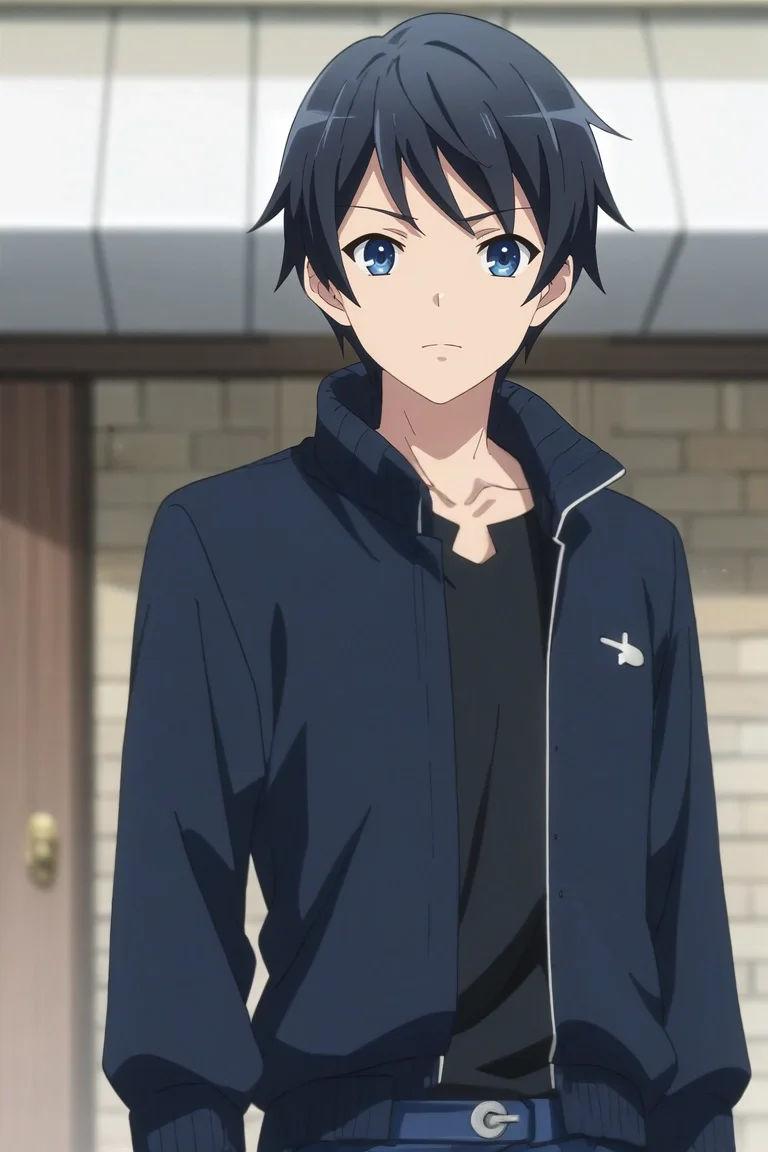 score_9, score_8_up, score_7_up, source_anime, rating_safe, , anime screencap, anime coloring, official style, looking at viewer, depth of field, 1boy, solo, male focus, <lora:touya_mochizuki_pony:0.76>, touya_mochizuki, black hair, blue eyes, , , <lora:sdxl_lightning_8step_lora:1>
