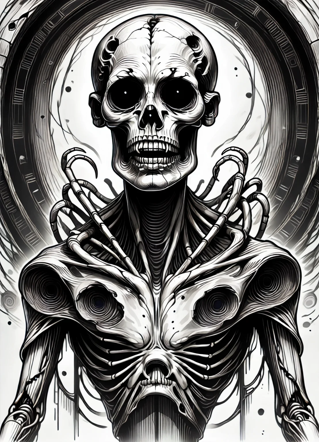 DonMS1mpl3Dr4w1ngXL, score_9, score_8_up, score_7_up, score_6_up, simple lineart, obambo, Skeletal ghost, thin and fragile appearance, haunting and sorrowful presence, unfulfilled desires, eerie, unsettling, encouraging,submersion,effulgent,crumbling,nebulous,maritime,efficiency,cheerful,decrepit , rating_safe <lora:DonMS1mpl3Dr4w1ngXL-pony:1>