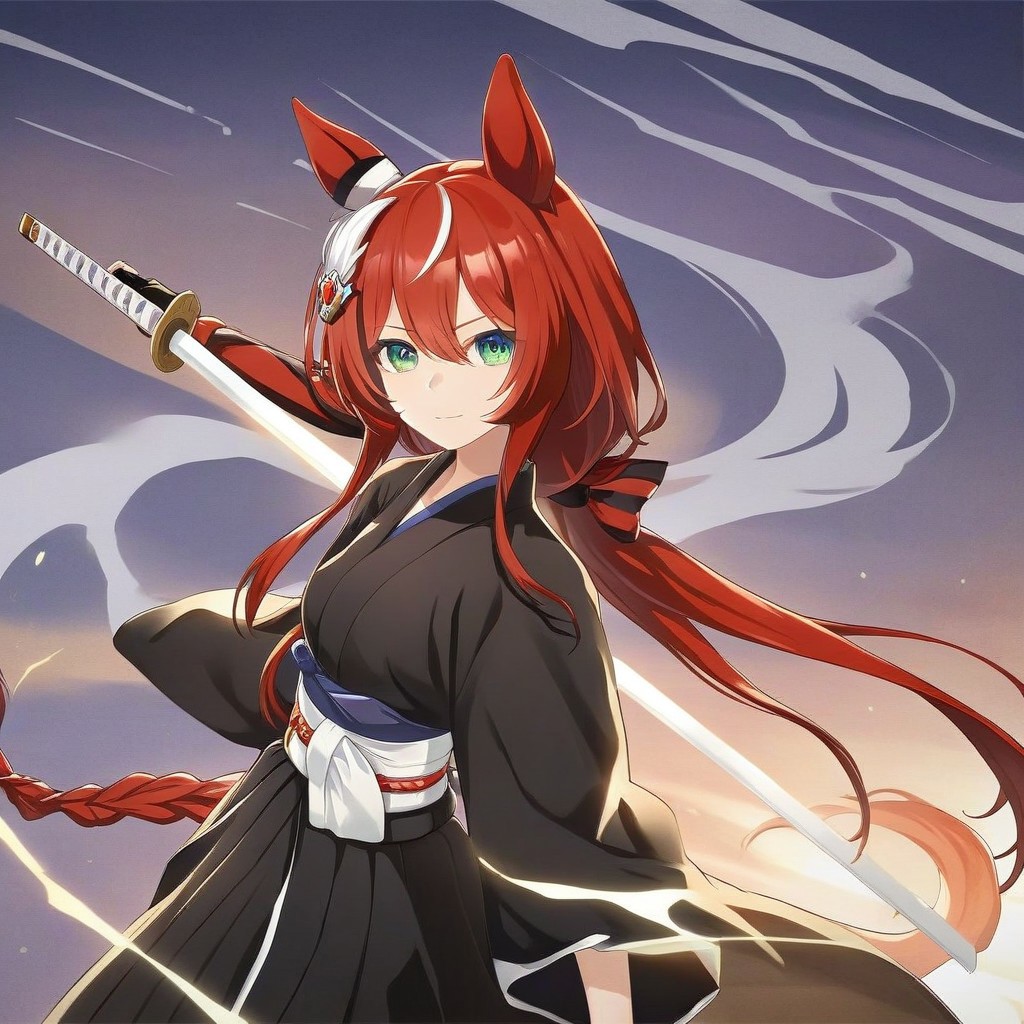 win variation \(umamusume\),1girl, source_bleach,green eyes,@_@,source_anime,glowing eyes,Sinoink,long braid,katana,japanese sword, samurai saber,
bleach, solo, japanese clothes, black kimonoblack kimono shirt),white sash, katana,best shadow,Sinoink
highly detailed background,detailed skin,very detailed clothes, power_lines,speed_lines,emphasis_lines,notice_lines,