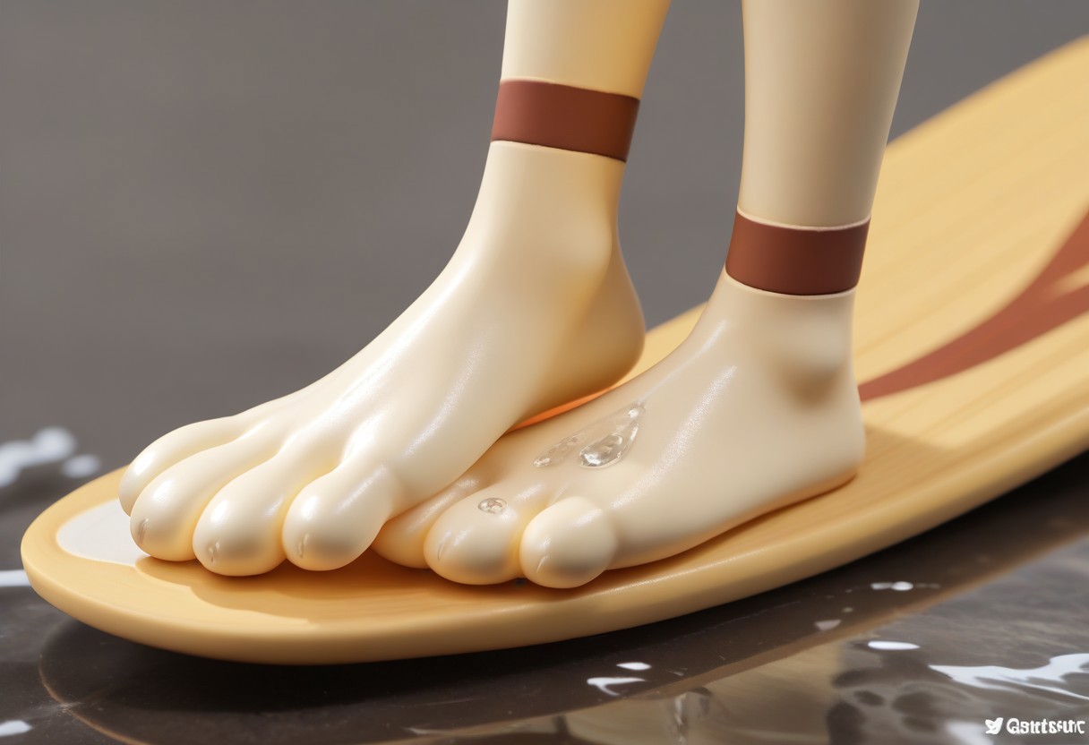 score_9, score_8_up, score_7_up, score_6_up, source_furry, dof, full-length portrait, <lora:POKEMON_SMEARGLE:1.2> smeargle, pokemon (creature), tan feet, 3 toes, foot focus, feet style, foot style, water, surfing, feet on surfboard, wet on feet, close-up