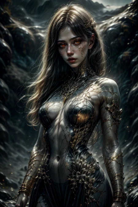 ethereal fantasy concept art of  at distance,cowboy shot,thigh gap,(rich, royal, lot of jeweler:1.3),(by Artist Andre-Charles Boulle:1.3),(divinity:1.3),1girl,
<lora:Concept_-_Hella-sthetic_v2:0.7>,
<lora:wrenchsfantasy:0.3>,wrenchsfantasy,fantasy,glowing,glowing eyes,
<lora:Concept_-_More_Details_v1.0:1>,<lora:Queen Marika-v1.2.1-lc:0.7>,queen marika,<lora:Cracked Skin:1>, glowing cracks,cracked skin,shattered skin,fractured skin,broken skin,, intricate, elegant, highly detailed, symmetry, magical atmosphere, sharp focus, majestic, very coherent, radiant, advanced, cinematic, artistic, fine detail, winning, beautiful, stunning, dramatic light, designed, rich deep colors, perfect professional background, ambient, tailored set composition  . magnificent, celestial, ethereal, painterly, epic, majestic, magical, fantasy art, cover art, dreamy