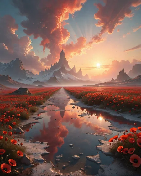 Salt flats reflecting pink horizon, fossil impressions in shale,Mercury-bleeding concrete forming quicksilver maps, Diamond rain: Sun pillars stabbing through ice-crystal fog, spindrift transforming into avian shapes, solstices emitting gravitational sonar pulses,Dyson swarm sunset with mirror-flare effects, Carpets of poppies exuding reality-warping pheromones,
artstation, trending on artstation, highly detailed fantasy art, stocking, intricate, elegant, highly detailed, centered, digital painting, concept art, smooth, sharp focus,random pilgrims in landcscape,
<lora:tbh124-sdxl:0.15> style of Jean-Antoine Watteau,
<lora:tbh112-sdxl:0.15> style of Gregory Fromenteau
<lora:add-detail-xl:0.7>
<lora:Flux-XL_Scenery:0.15> flux-scenery,
<lora:Flux-style-xl-lora:0.15> flux-style
<lora:1dkXLP:0.15> 1dk,
<lora:extremely_detailed:0.7> extremely detailed,, Baroque art style, dynamic composition, dramatic lighting, rich colors, intricate details, professional-grade execution, captures the grandeur and theatricality of the Baroque period