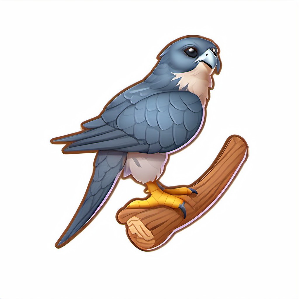 2d icon. a cartoon bird sitting on a branch. <lora:SDXL_icon_V2-000034:1>