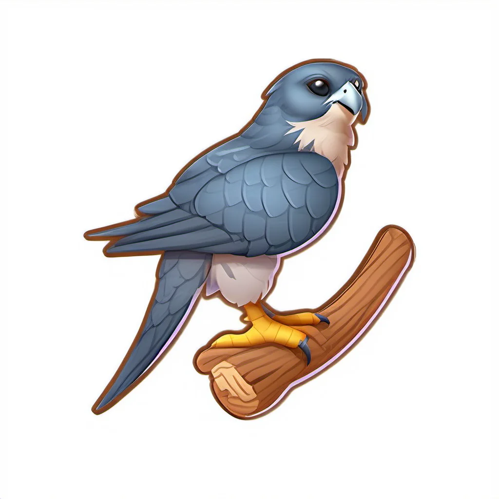 2d icon. a cartoon bird sitting on a branch. <lora:SDXL_icon_V2-000034:1>