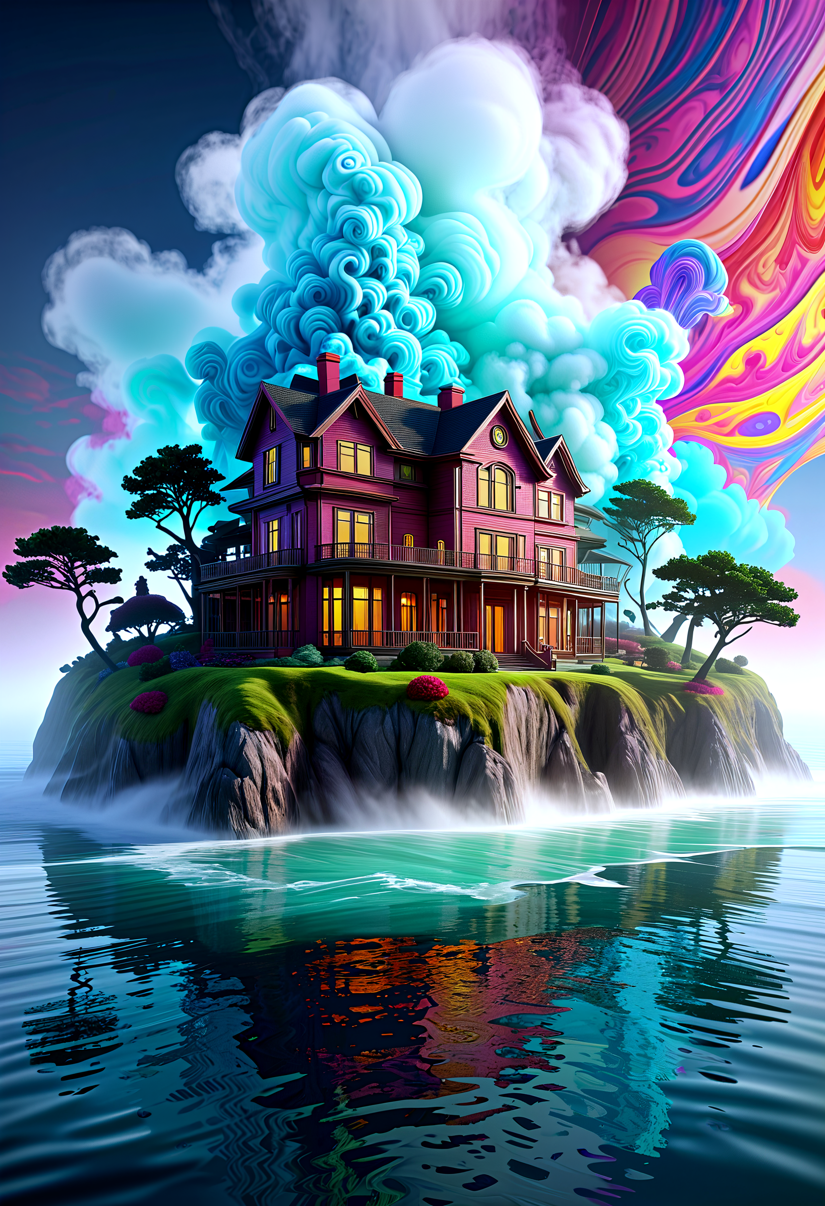 shine, (3d, Seascape) House, colorful volumetric mad-marbled-paper fog, Vaporizer, Enhanced 3D Metrics, Depth pad 7, Event Horizion, Hendra Data, Exaggerated growth, Brain