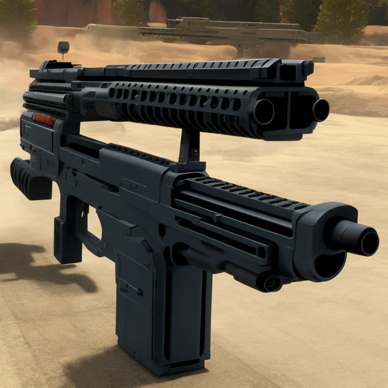 a photo of a gun structure, concept art