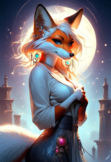 score_9, score_8_up, score_7_up, score_6_up, score_5_up, score_4_up, leHDR,UHD,8K, darkness, illustration, disheveled hair Expressiveh, anthro fox female,foxfolk, white fur, busty, peach ass, covering breasts,covering with hands,intricate details, earrings, darkness, very detailed, intricate, perfect light, sharp focus, cool colors, ambient, elegant, highly decorated, deep aesthetic, colorful, magic, mystical, scenic, warm bright, vibrant, unique, best, winning, thought, romantic, illuminated,rich, symetry,realistic, low light, looking from the side at viewer,OverallDetail,novuschroma60 style bokeh