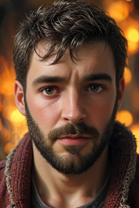 <lora:dg_DougXL:1.2> dg_DougXL is a caucasian man with a beard and short hair, D&D style portrait, fantasy, digital art, doug, Bokeh, D&D, close-up, manly, detailed face, <lora:!action-sdxl-V0.5:1> zdyna_pose, dynamic action, detailed, vivid colors, warm light, ambient atmosphere, ambient illumination, dynamic, cinematic atmosphere, BREAK
Hyper-realistic, 16k resolution, intricate details.
(masterpiece, award winning artwork)
many details, extreme detailed, full of details,
Wide range of colors, high Dynamic Range
<lora:xl_more_art-full_v1:0.285>
<lora:zavy-bcklt-sdxl:0.25> zavy-bcklt
<lora:RMSDXL_Creative:0.24>
<lora:add-detail-xl:1>
<lora:MJ52:0.285>