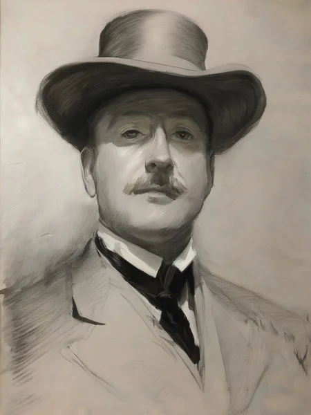 1man,best quality,highly detailed,sketch,style of John Singer Sargent,<lora:sargent-000005:0.55>,