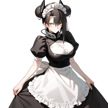 <lora:Takeuchi_Takashi_PonyXL_style_v01:1>
<lora:agent.pony:1>
score_9 , score_8_up , score_7_up , source_anime , 
masterpiece , best quality , ultra-detailed , 
BREAK
agent \(girls' frontline\), maid
1girl , woman , huge breasts , light smile , light blush , ((medusa (fate)):0.5)  , 
long black hair  , maid dress ,  
bow