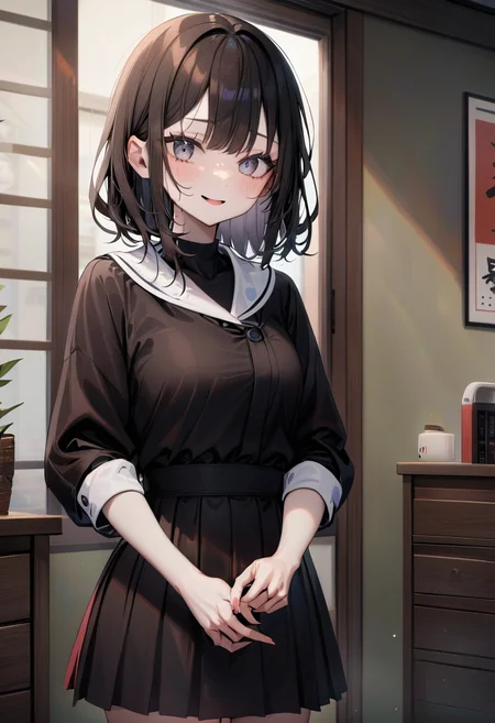 1girl, Japanese, indoors,
<lora:lora_YamiStyle_xl_v1_amg:1.0>