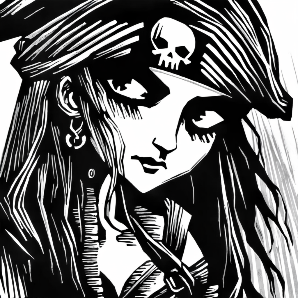 drawix7 face pirate girl<lora:drawix7:1>