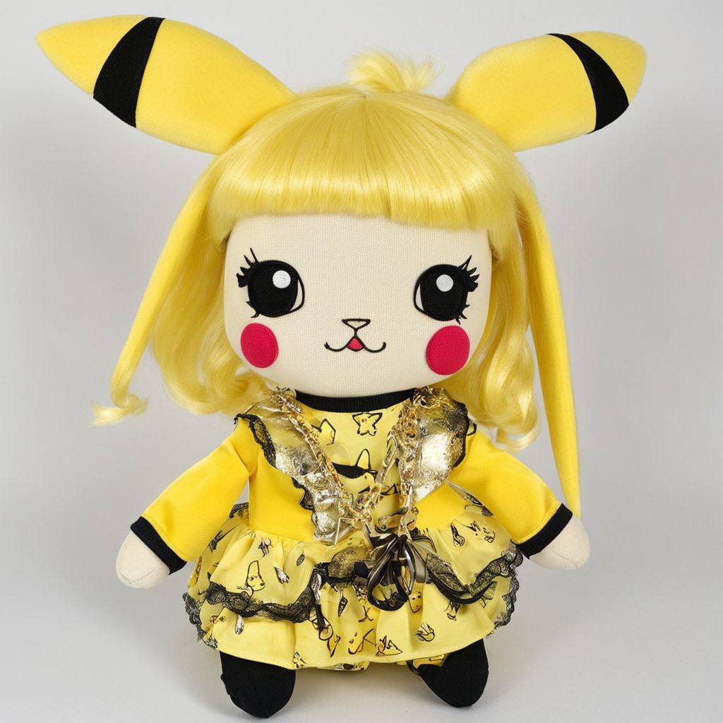 Pikachu DollZ style <lora:DollZ_style:1.0>