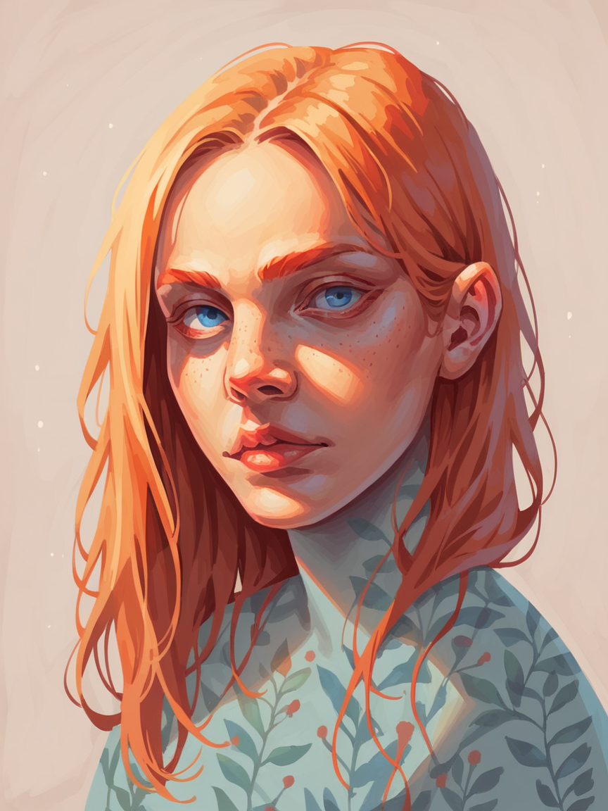 score_9, score_8_up, score_7_up, score_6_up, r1s0, solo, simple background, portrait, 1girl, ginger hair, blue eyes <lora:r1s0XLP:0.9>