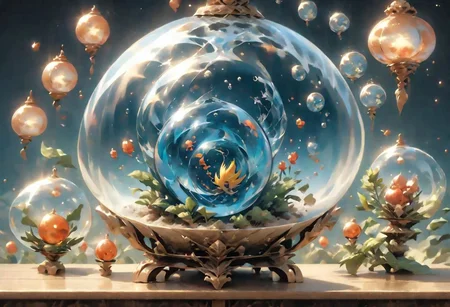 Jujutsu Kaisen dragon Blue Lock Super Dragon Ball Imagine a floating garden in space, where exotic plants grow in giant transparent bubbles. Each bubble contains a unique ecosystem, with magical creatures and vibrant colors. Explore the idea of a surreal intergalactic garden that defies the laws of physics dragon