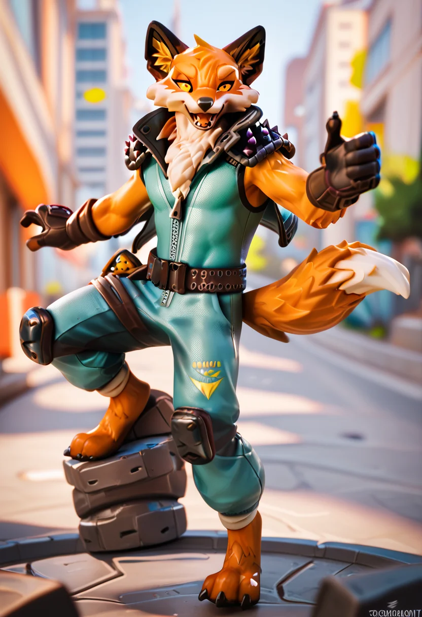 score_9, score_8_up, score_7_up, best quality, highres, 1boy, fennix, fortnite, anthro, furry, city, happy, full body, action pose, detailed background, looking at viewer, <lora:Fennix_Fortnite:1>