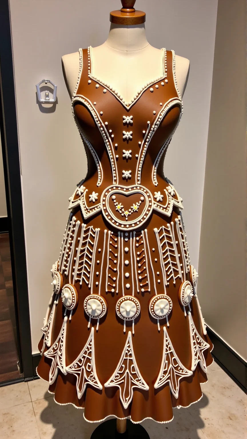 GingerbreadStyle and made entirely out of gingerbread and frosting, a Skirt
<lora:GingerbreadStyleFlux:0.9>