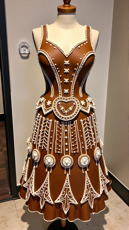 GingerbreadStyle and made entirely out of gingerbread and frosting, a Skirt
<lora:GingerbreadStyleFlux:0.9>
