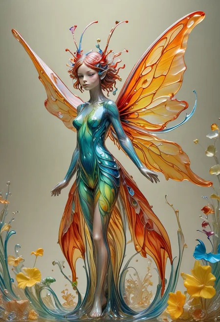 reality-shot, realism, realistic photography of a very detailed fairy, see through wings made out of colorful liquid Murano Art Glass, awesome appearance, magical landscape with enchanted elements, fantasy art style, coral theme, intricate details, ultra sharp, exquisite detail, flawless composition, vivid colors, masterpiece, exciting background <lora:Colorful_Murano_Art_Glass_style_-_SDXL:0.85>