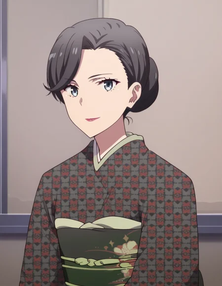 score_9, score_8_up, score_7_up, source_anime,
motheryukinoshita, <lora:mother-yukinoshita-s3-ponyxl-lora-nochekaiser:1>,
mother yukinoshita, short hair, blue eyes, black hair, hair bun, single hair bun, hair up,
japanese clothes, kimono, sash, makeup, obi, floral print, lipstick, black kimono,
indoors, bent over, smile,
looking at viewer, cowboy shot, dutch angle, solo,