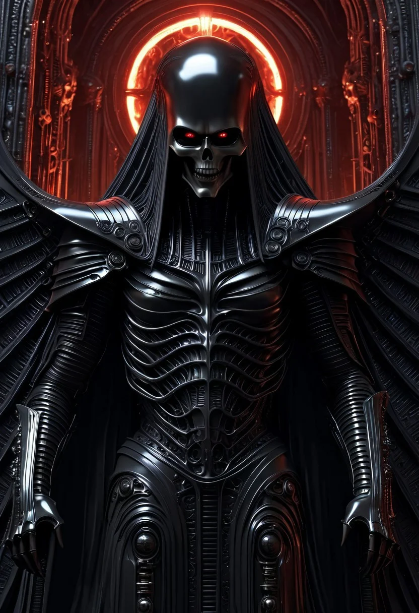 the antichrist
, moody light, by H.R Giger, 4k resolution digital art trending on Artstation and unreal engine 5, hyperrealism, full body shot, glowing eyes, cinematic, epic, masterpiece, surreal, fantasycore, hyperdetailed, ultra realistic, octane render, volumetric lighting, depth of field, bokeh, 8 <lora:Details:0.85>
