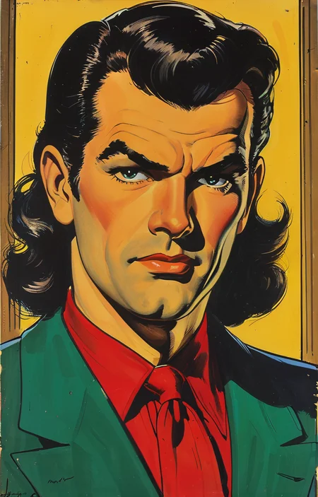 masterpiece,best quality,<lora:tbh369-sdxl:0.6>,illustration,style of Milton Caniff portrait of noble man